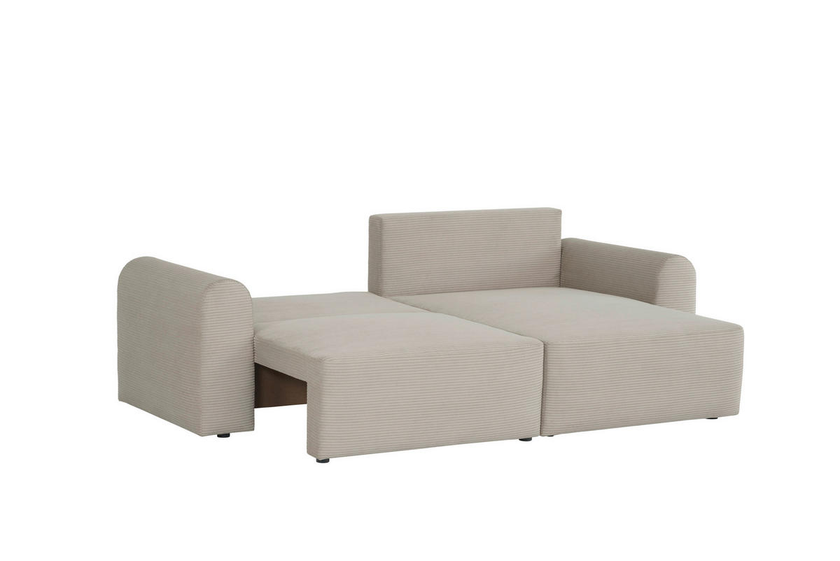 ECKSOFA in Cord Beige  - Beige, Design, Textil (250/151cm) - MID.YOU