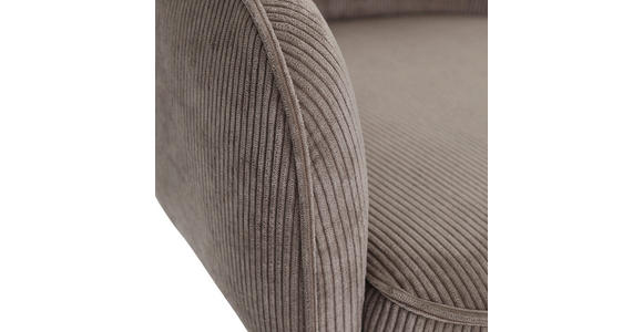 BARHOCKER Cord Braun Stoffauswahl, Sitzfläche 360° drehbar  - Schwarz/Braun, Design, Textil/Metall (54/98-120/58cm) - Novel