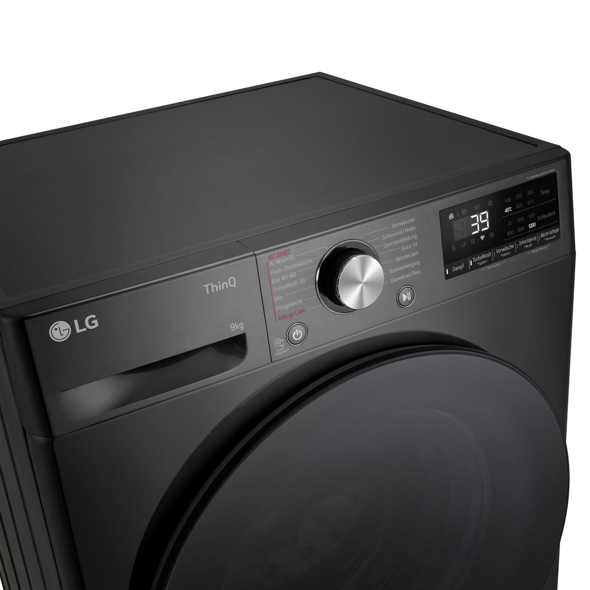 WASCHMASCHINE F2V7SLIM9B   - Schwarz, Basics, Metall (60/85/47,5cm) - LG