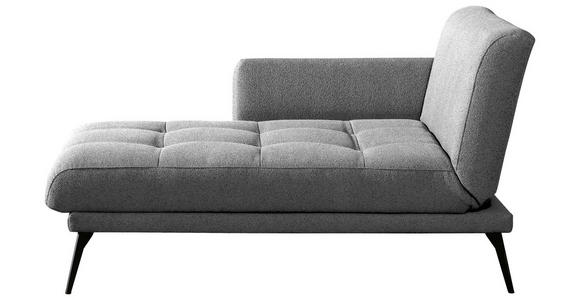 RÉCAMIERE Amira in Grau  - Schwarz/Grau, KONVENTIONELL, Textil/Metall (200/85/106cm) - Novel