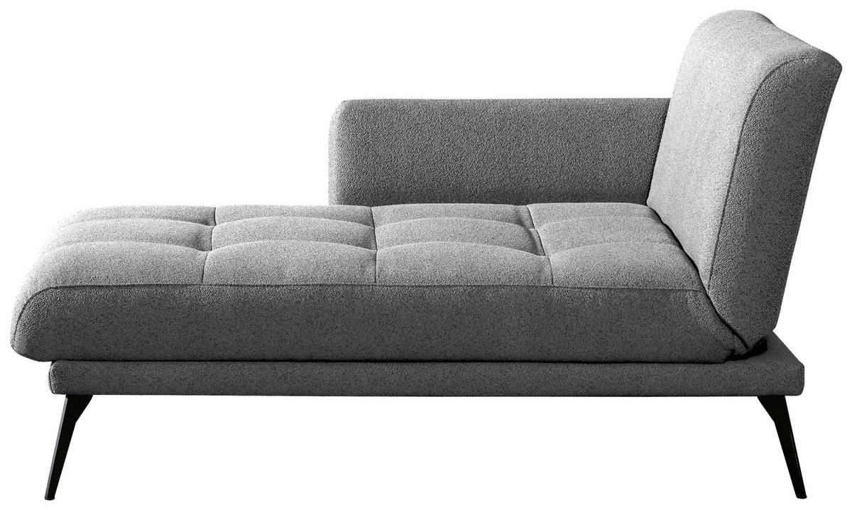 RÉCAMIERE in Grau  - Schwarz/Grau, Konventionell, Textil/Metall (200/85/106cm) - Novel