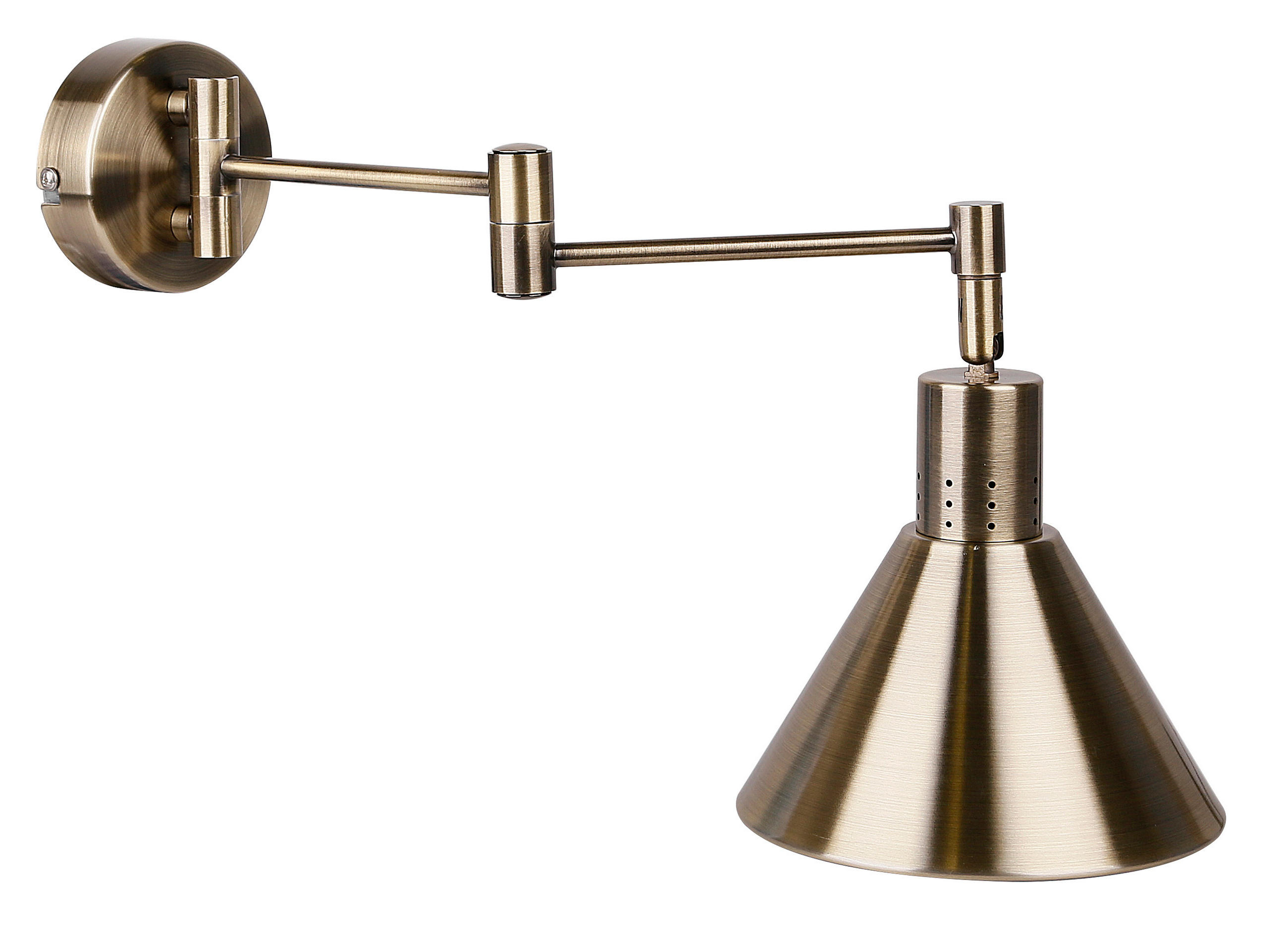 VÄGGLAMPA 37.5/14/17 cm   - platinafärgad, Basics, metall (37.5/14/17cm)