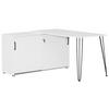 ECKSCHREIBTISCH 145/129,5/73,8 cm  in Weiß  - Schwarz/Weiß, MODERN, Holzwerkstoff/Metall (145/129,5/73,8cm) - MID.YOU