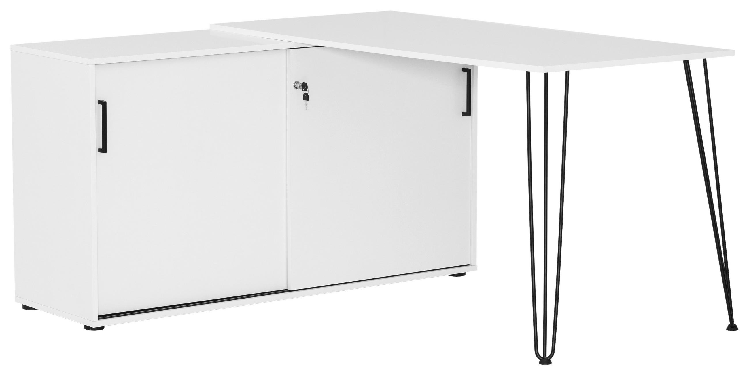 Eckschreibtisch Mit Stauraum B 145cm H 73,8cm Ekko, Weiß