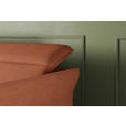 ECKSOFA Rostfarben Flachgewebe Rücken echt, Kopfteilverstellung, Sitztiefenverstellung  - Rostfarben/Schwarz, KONVENTIONELL, Textil/Metall (175/272cm) - Carryhome