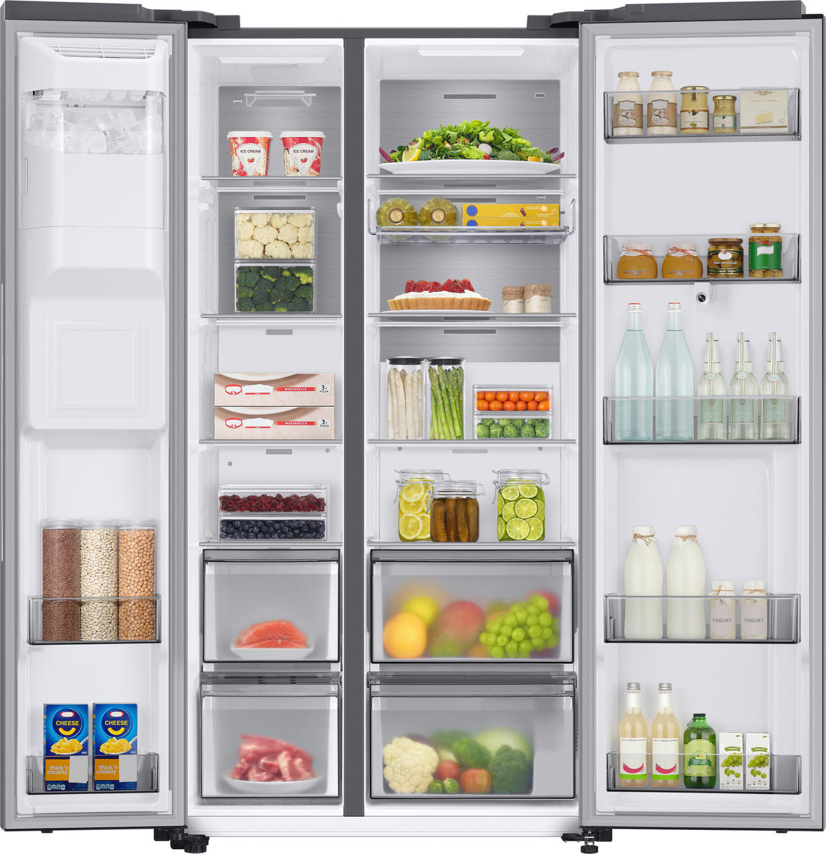 SIDE-BY-SIDE 91,2/178,0/71,6 cm RS6HA8891SL/EG  - Schwarz, Basics, Glas/Kunststoff (91,2/178,0/71,6cm) - Samsung