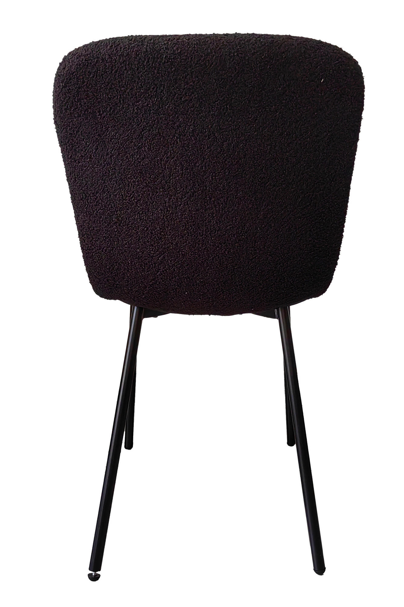 STUHL-SET 4 Stück  in Bouclé Textil  - Schwarz, MODERN, Textil/Metall (44/79/52cm) - Livetastic