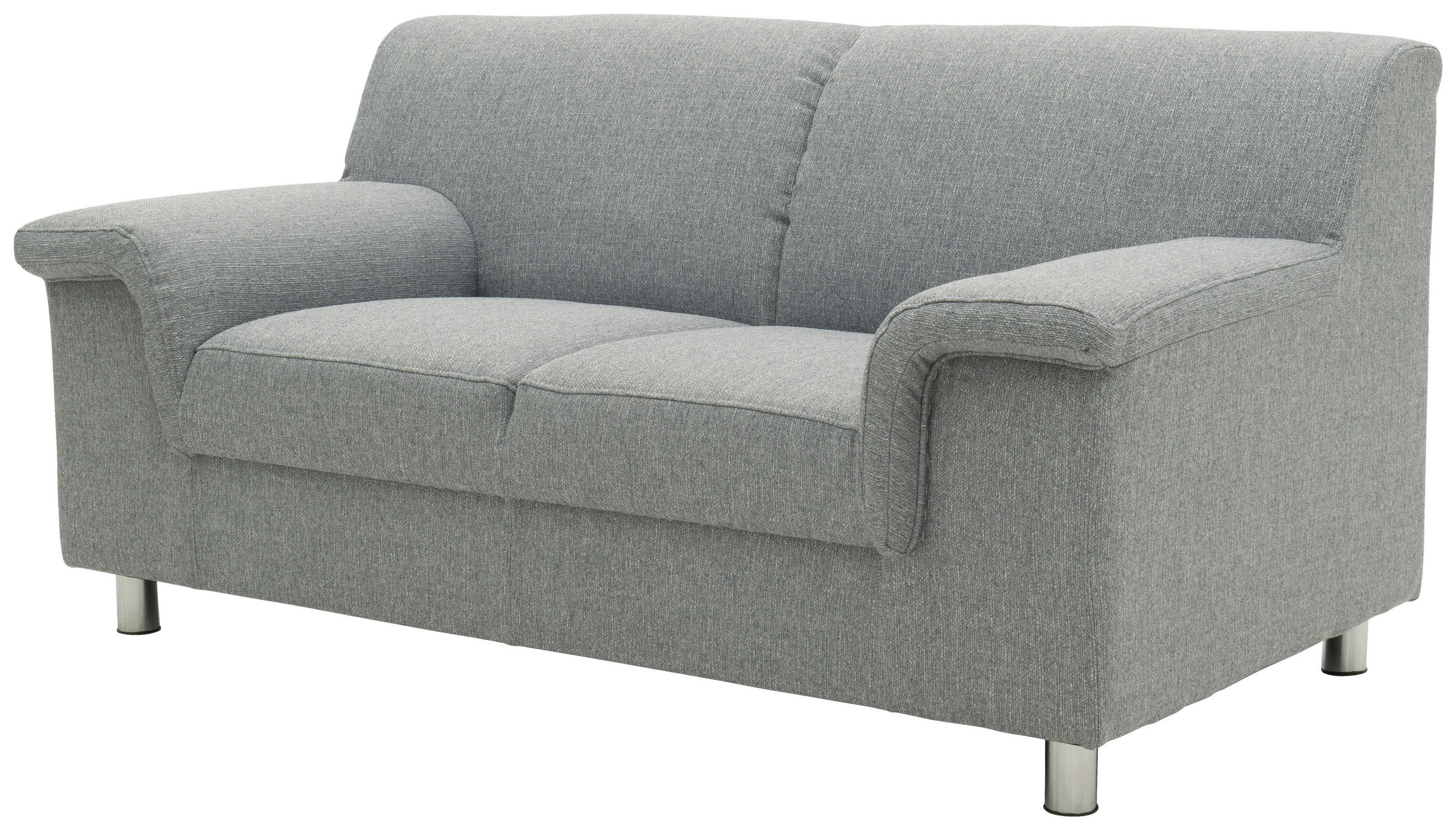 1,5-SITZER Webstoff Silberfarben - Chromfarben/Silberfarben, KONVENTIONELL, Textil/Metall (145/72/80cm)