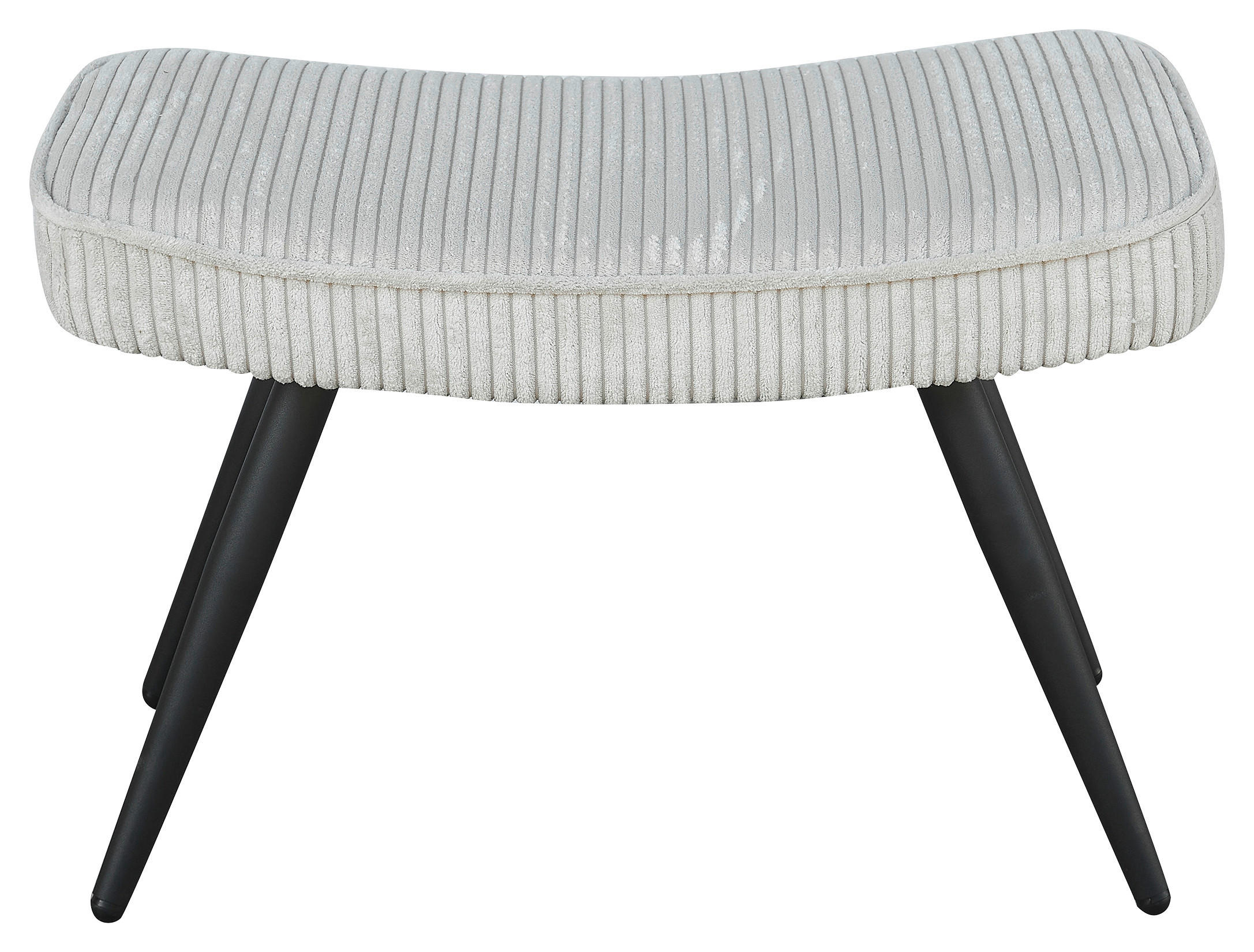 HOCKER Cord Elfenbein  - Elfenbein/Schwarz, Basics, Textil/Metall (60/39/41cm) - MID.YOU