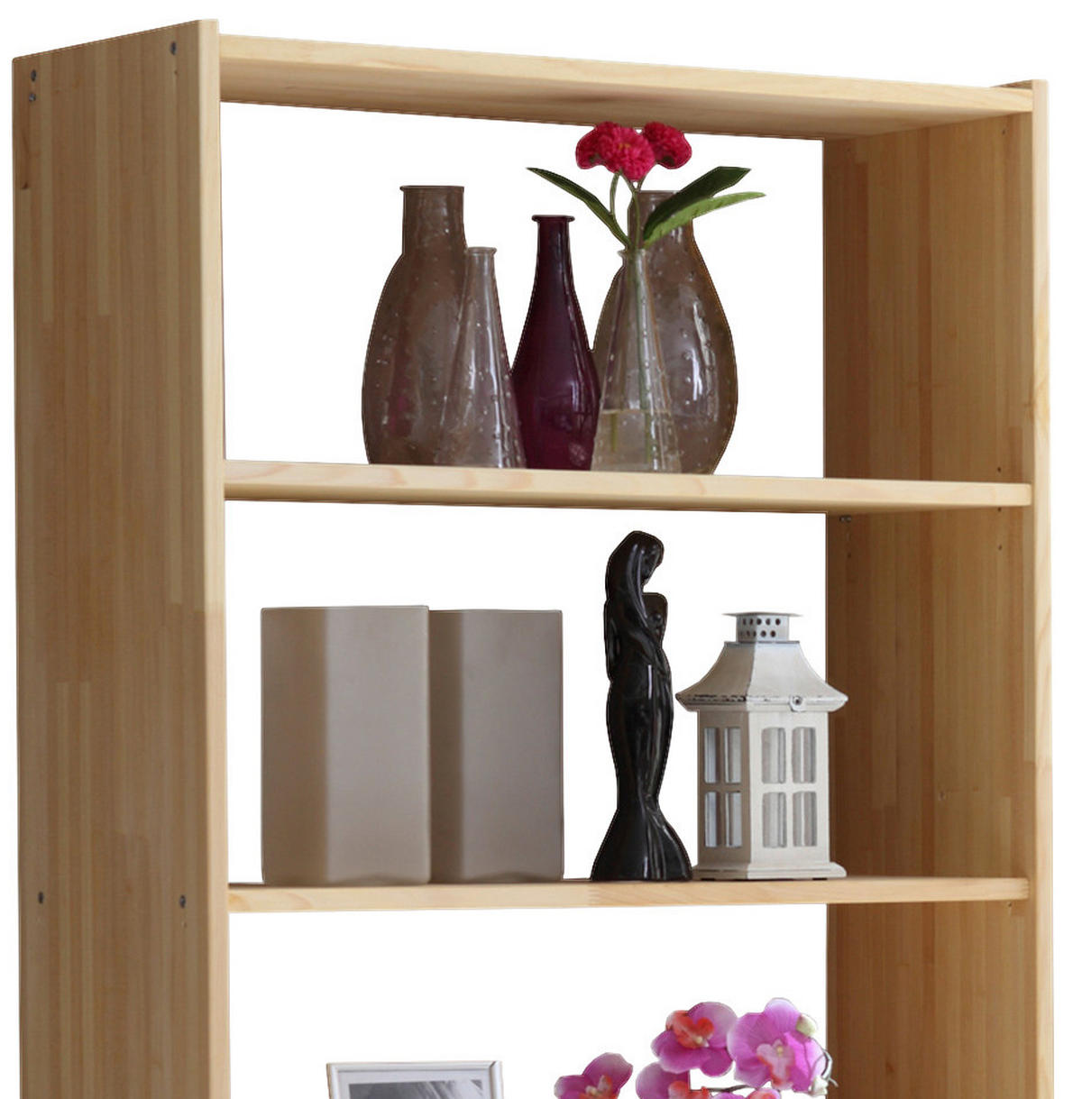 REGAL Kiefer vollmassiv Naturfarben  - Naturfarben, MODERN, Holz (80/179/31cm) - MID.YOU