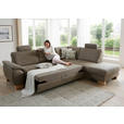 ECKSOFA in Mikrofaser Hellgrün  236/286 cm  - Wildeiche/Beige, KONVENTIONELL, Holz/Textil (236/286cm) - Voleo
