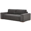 SCHLAFSOFA  mit Liegefunktion Cord Grau  - Buchefarben/Schwarz, KONVENTIONELL, Holz/Kunststoff (255/86/123cm) - Livetastic