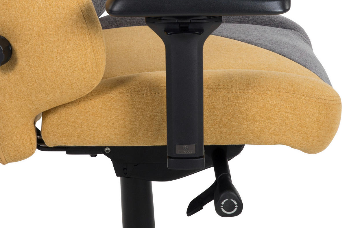 SKYLAR XL Sun Silver Anthrazit, Gelb, Silberfarben Metall, Textil   - Anthrazit/Gelb, LIFESTYLE, Textil/Metall (81/147/72cm) - HIVAR