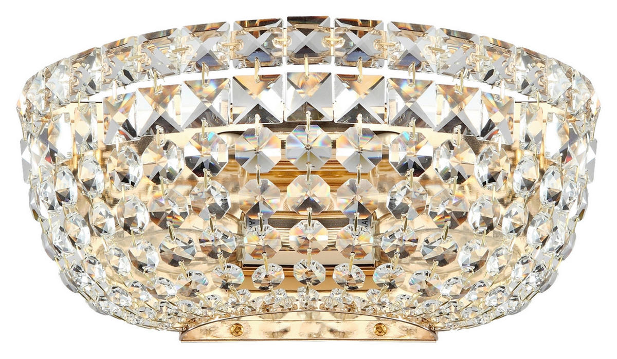 VÄGGLAMPA 25,5/12,5/15 cm   - guldfärgad, Basics, metall/glas (25,5/12,5/15cm) - MAYTONI