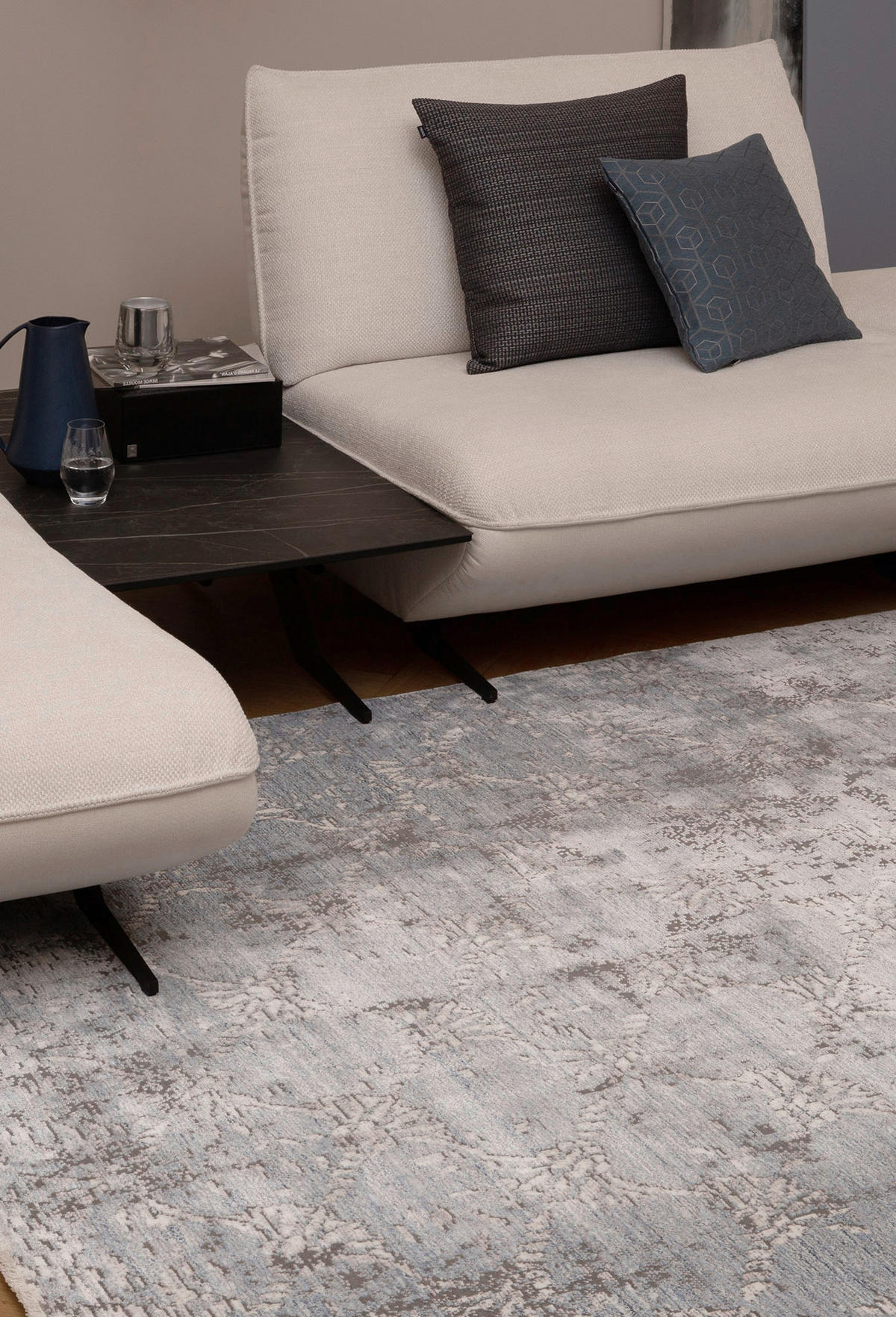 TKANA PREPROGA  Faded Cornflower     170/240 cm    tkano  srebrne barve  - srebrne barve, Design, tekstil (170/240cm) - Joop!