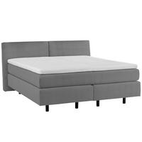BOXSPRINGBETT 180/200 cm  in Anthrazit  - Anthrazit/Schwarz, Modern, Kunststoff/Textil (180/200cm) - Beldomo - Sleep