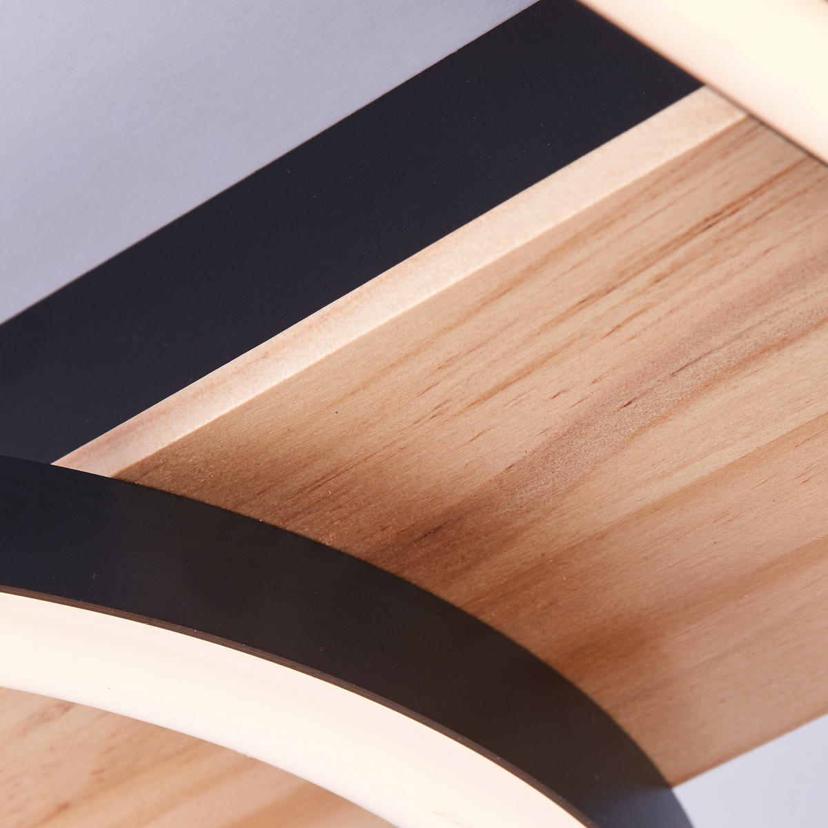 LED-PANEEL - Schwarz/Braun, Design, Holz/Kunststoff (5/42/40cm) - Brilliant