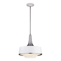 HÄNGELEUCHTE 47.9/54 cm    - Weiss/Edelstahlfarben, Konventionell, Metall (47.9/54cm) - Elstead Lighting