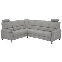 ECKSOFA in Webstoff Grau  216/270 cm  - Silberfarben/Schwarz, Design, Holz/Kunststoff (216/270cm) - Livetastic