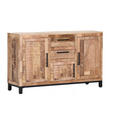 SIDEBOARD  in 140/80/40 cm  - Schwarz/Naturfarben, Design, Holz/Metall (140/80/40cm) - Landscape