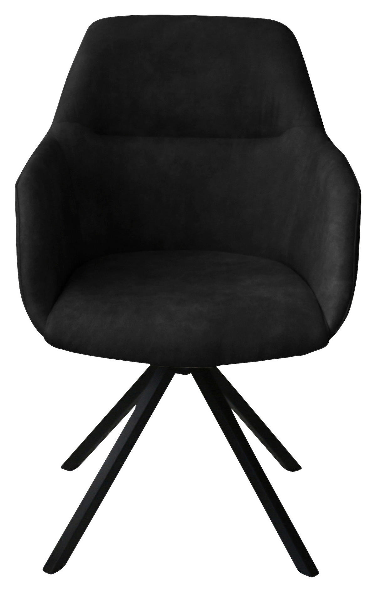 ARMLEHNSTUHL  in Stahl Flachgewebe  - Anthrazit/Schwarz, Design, Textil/Metall (57/85,5/65cm) - Voleo
