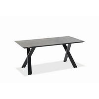 GARTENTISCH Kunststoff Anthrazit, Grau rechteckig  - Anthrazit/Grau, Design, Kunststoff/Metall (160/95/76cm)