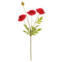 DEKORAČNÝ KVET 69 cm - červená, Basics, textil (69cm)