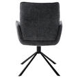 ARMLEHNSTUHL  in Stahl Webstoff  - Anthrazit/Schwarz, Design, Textil/Metall (62/92/65cm) - Novel