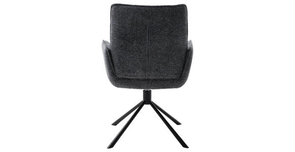 ARMLEHNSTUHL  in Stahl Webstoff  - Anthrazit/Schwarz, Design, Textil/Metall (62/92/65cm) - Novel