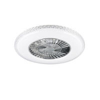 Deckenleuchte mit Ventilator HARSTAD 60/18 cm   - Chromfarben/Transparent, Trend, Kunststoff (60/18cm)