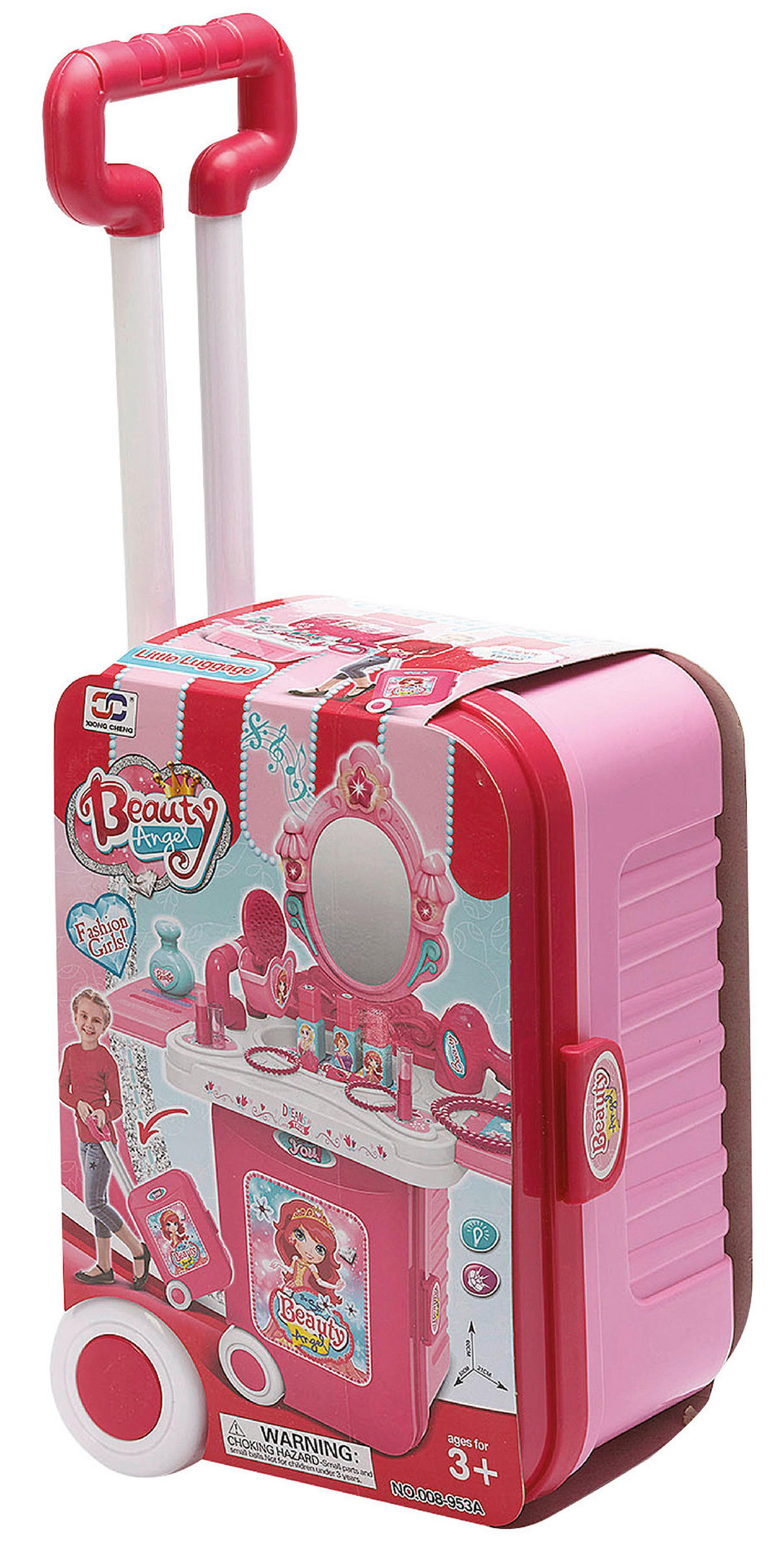 KINDER-FRISIERKOFFER  - Rosa, Basics, Kunststoff (24,5/16/39cm)