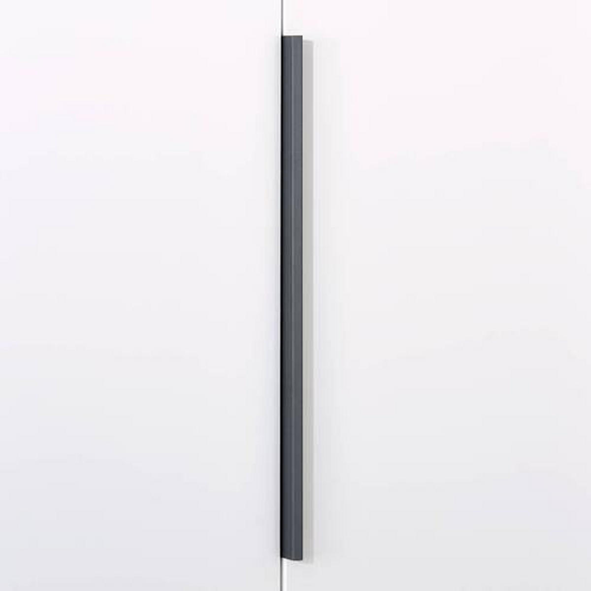 DREHTÜRENSCHRANK 250/221/60 cm 5-türig Weiß  - Silberfarben/Weiß, MODERN, Holzwerkstoff/Metall (250/221/60cm) - MID.YOU