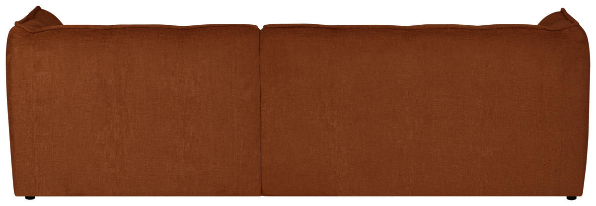 ECKSOFA LIVOLI in Chenille Rostfarben  230/218 cm  - Rostfarben/Schwarz, Design, Textil (230/218cm) - MID.YOU