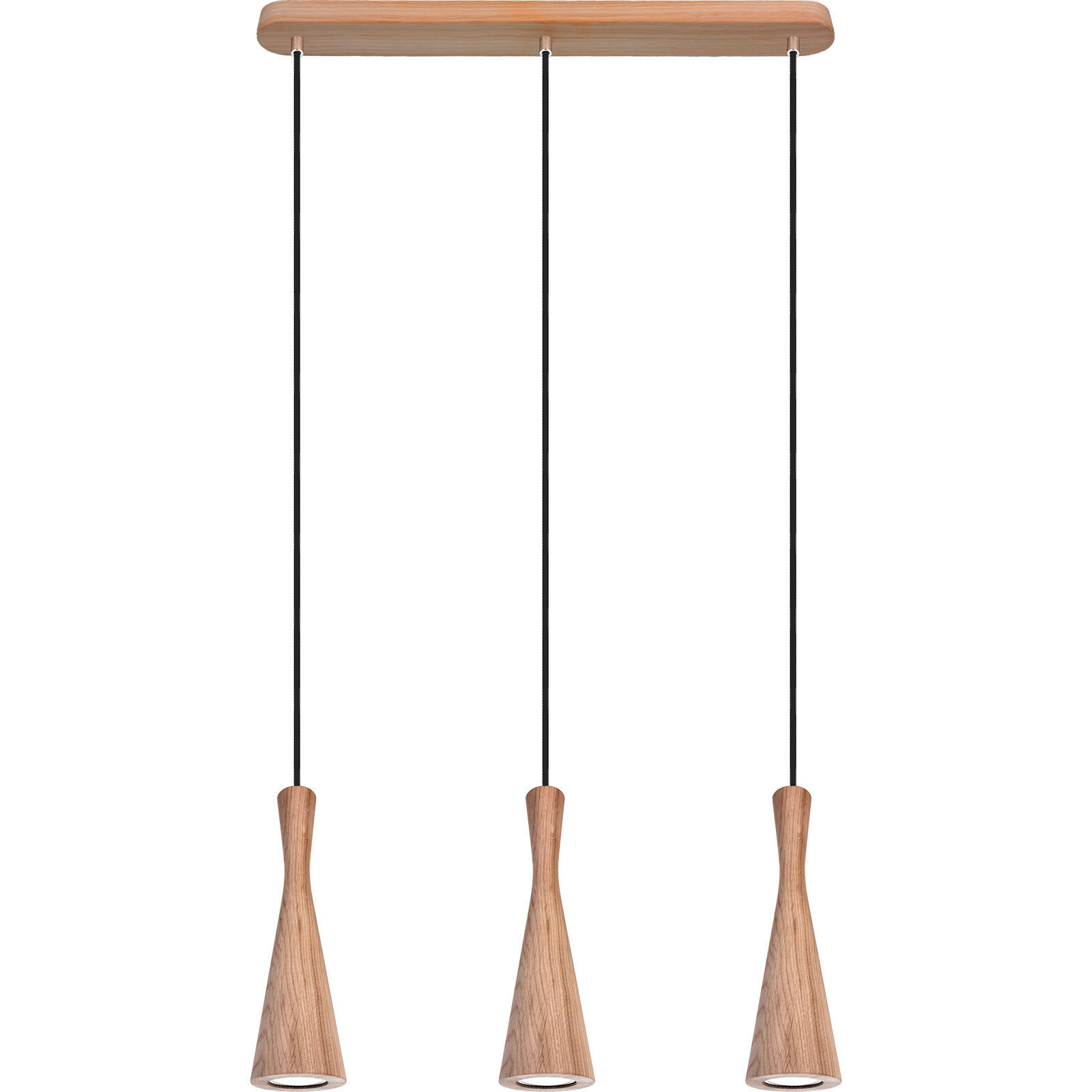 HÄNGELEUCHTE 75/2,5/150 cm  - Eichefarben, Natur, Holz (75/2,5/150cm)