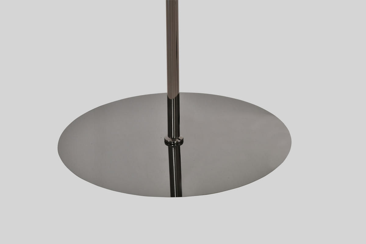 LED-STEHLEUCHTE Luberon 32,5/151/32,5 cm  - Schwarzchrom, Design, Glas/Kunststoff (32,5/151/32,5cm)