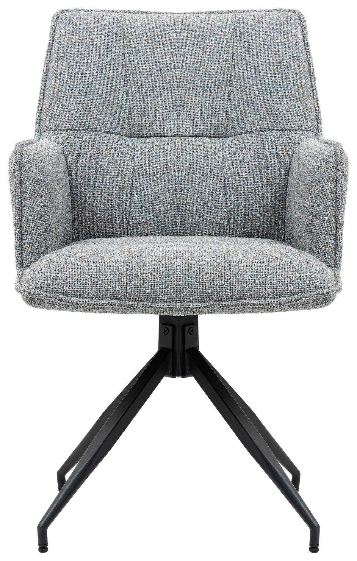 ARMLEHNSTUHL  in Eisen  - Schwarz/Grau, KONVENTIONELL, Textil/Metall (59/89,5/63cm) - MID.YOU