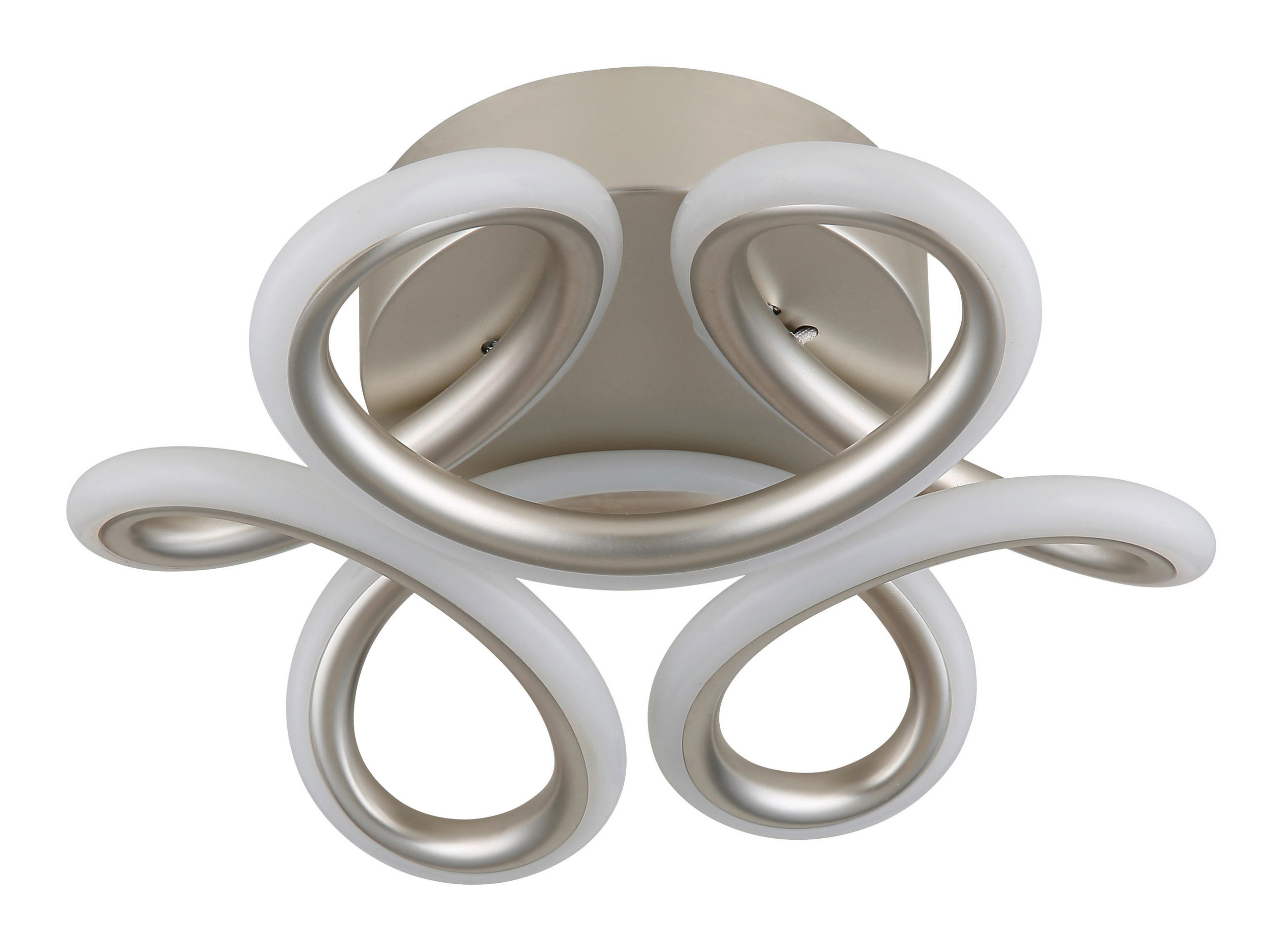 LED-DECKENLEUCHTE  26/10 cm    - Weiss/Silberfarben, Basics, Kunststoff/Metall (26/10cm) - Globo