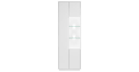 VITRINE Weiß  65/198/38 cm  - Weiß, MODERN, Glas/Holzwerkstoff (65/198/38cm) - Carryhome
