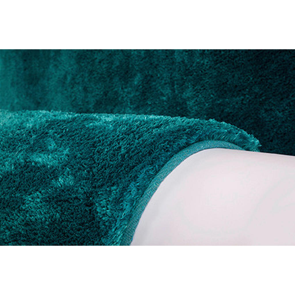 Thumbnail - Obsession Hochflorteppich My Curacao, Petrol, Textil, Uni, rechteckig, 80x150 cm, Oeko-Tex® Standard 100, für Fußbodenhe...