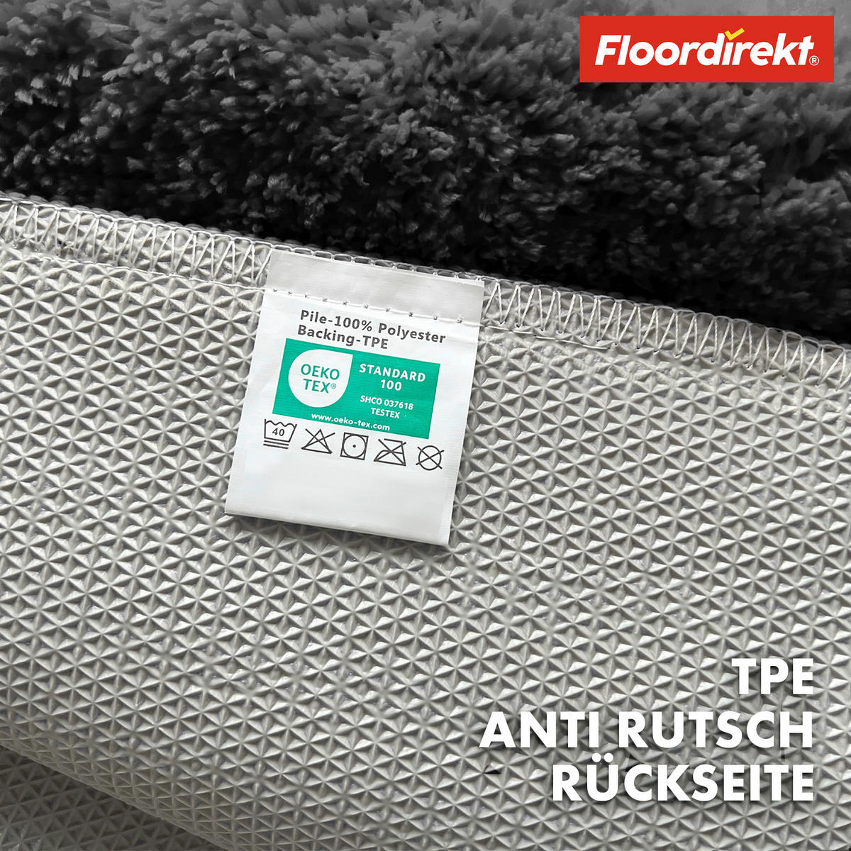 BADEMATTE Maris Schwarz 60/120 cm  - Schwarz, Basics, Kunststoff/Textil (60/120cm) - Floordirekt