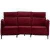 TRAPEZSOFA in Mikrofaser Rot  - Rot/Schwarz, Konventionell, Textil/Metall (221/103/95cm) - Dieter Knoll