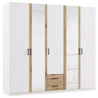 KLEIDERSCHRANK 226/210/54 cm 5-türig Weiß, Eiche Artisan  - Weiß/Eiche Artisan, KONVENTIONELL, Holzwerkstoff/Kunststoff (226/210/54cm) - Boxxx