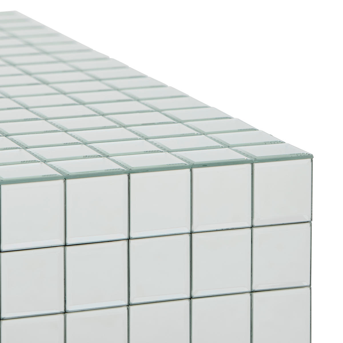 COUCHTISCH Spiegelglas quadratisch Klar  - Klar/Schwarz, Design, Glas/Holzwerkstoff (80/32/80cm) - MID.YOU