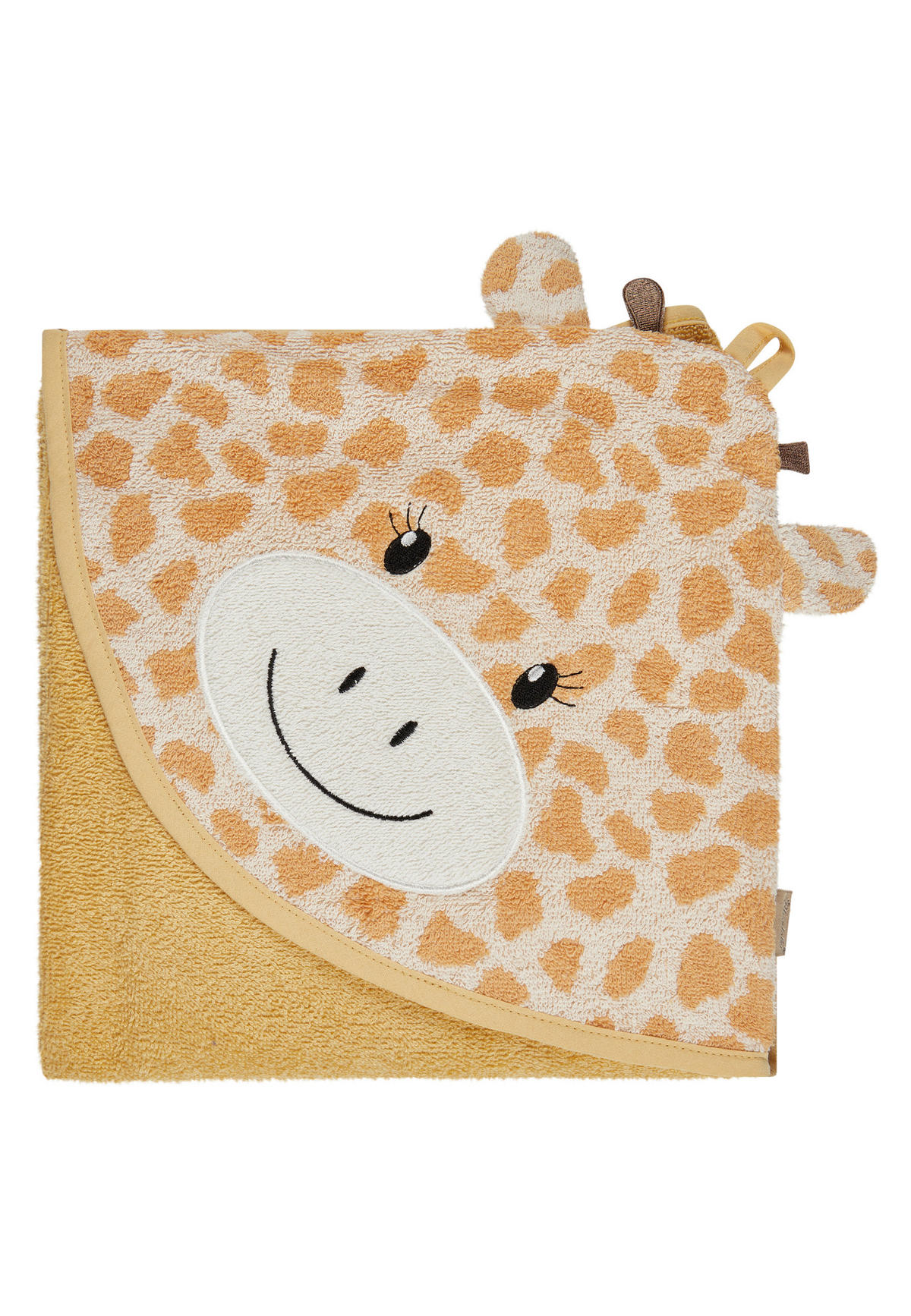 KAPUZENBADETUCH GIRAFFE KAYA  - Sandfarben, Basics, Textil (100/100/0,5cm) - Sterntaler