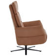 RELAXSESSEL in Leder Haselnussfarben  - Schwarz/Haselnussfarben, Design, Leder/Metall (70/122/85cm) - Dieter Knoll