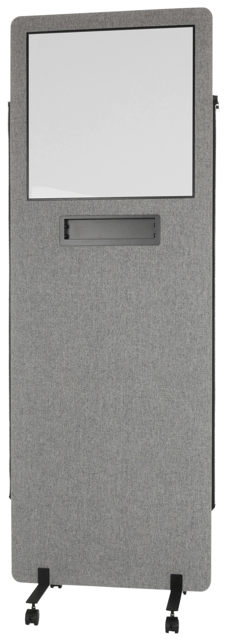 TRENNWAND Kunststoff, Textil, Metall Hellgrau, Klar  - Klar/Hellgrau, Basics, Kunststoff/Textil (60/177/3cm) - MID.YOU