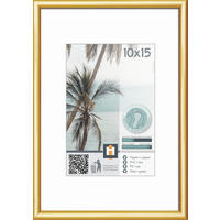 RÁM NA OBRAZY, 1 foto 10 cm x 15 cm - zlatá, Basics, plast/sklo (11.5/16.1cm)