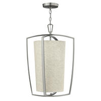 HÄNGELEUCHTE Elstead Blakely 41.9/80 cm   - Nickelfarben, KONVENTIONELL, Textil/Metall (41.9/80cm) - Elstead Lighting