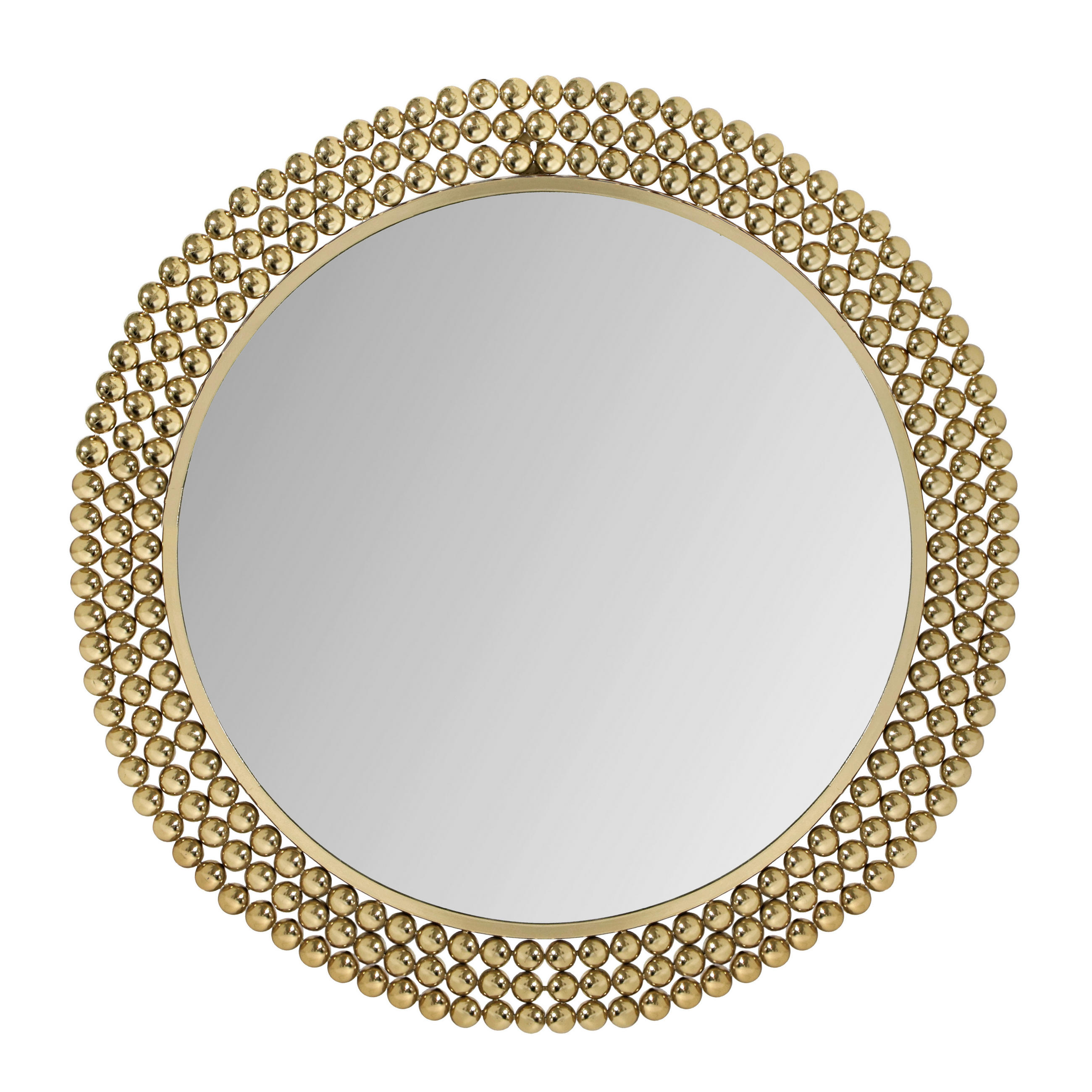 OGLINDĂ DE PERETE 76/76/3 cm    - auriu, Modern, sticlă/metal (76/76/3cm) - Ti'me