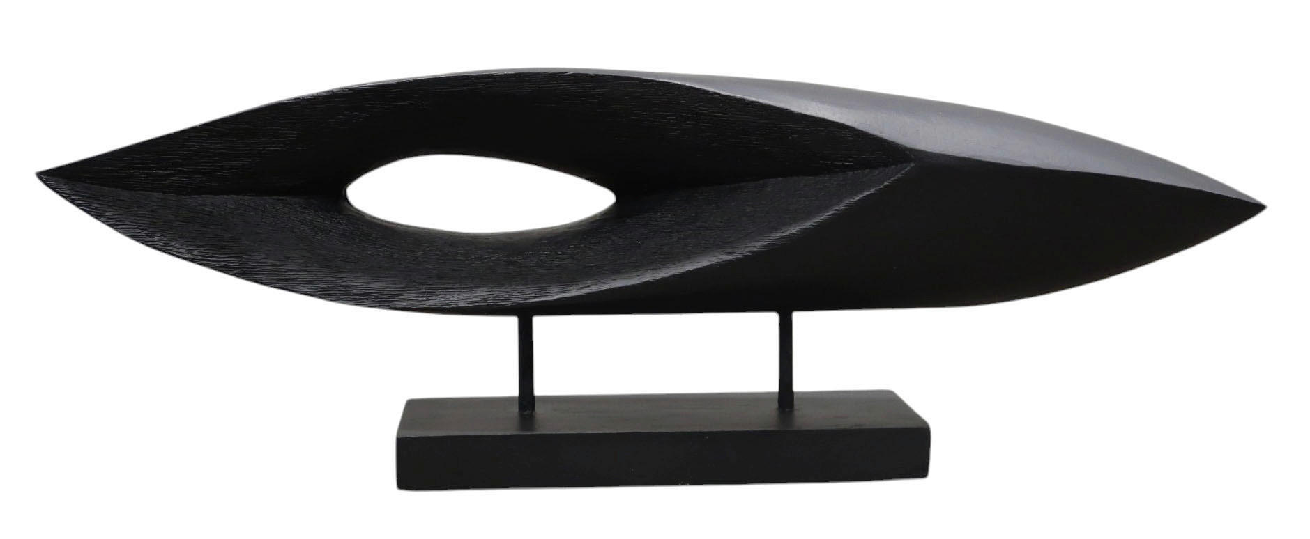 SKULPTUR - svart, Lifestyle, metall/trä (60/9/19cm) - Ambia Home